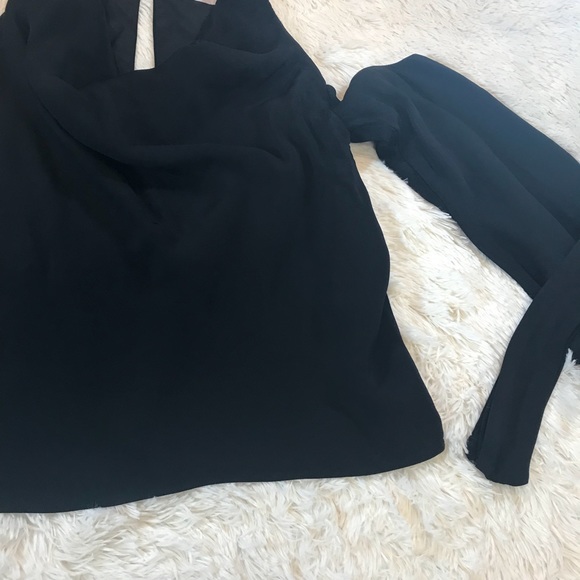 Keepsake Twin Peaks Tie Sleeve Cold Shoulder Top - Picture 7 of 8